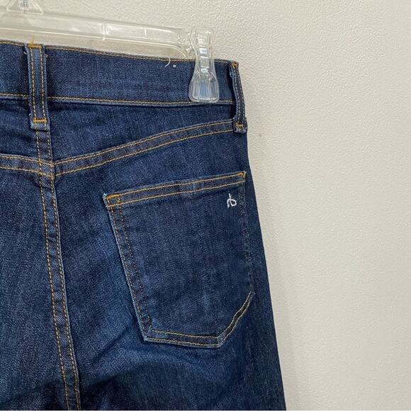 Rag & Bone 10" Ankle Skinny Cuffed Jeans Dark Wash Stretch Denim Sz 27 - Picture 7 of 10
